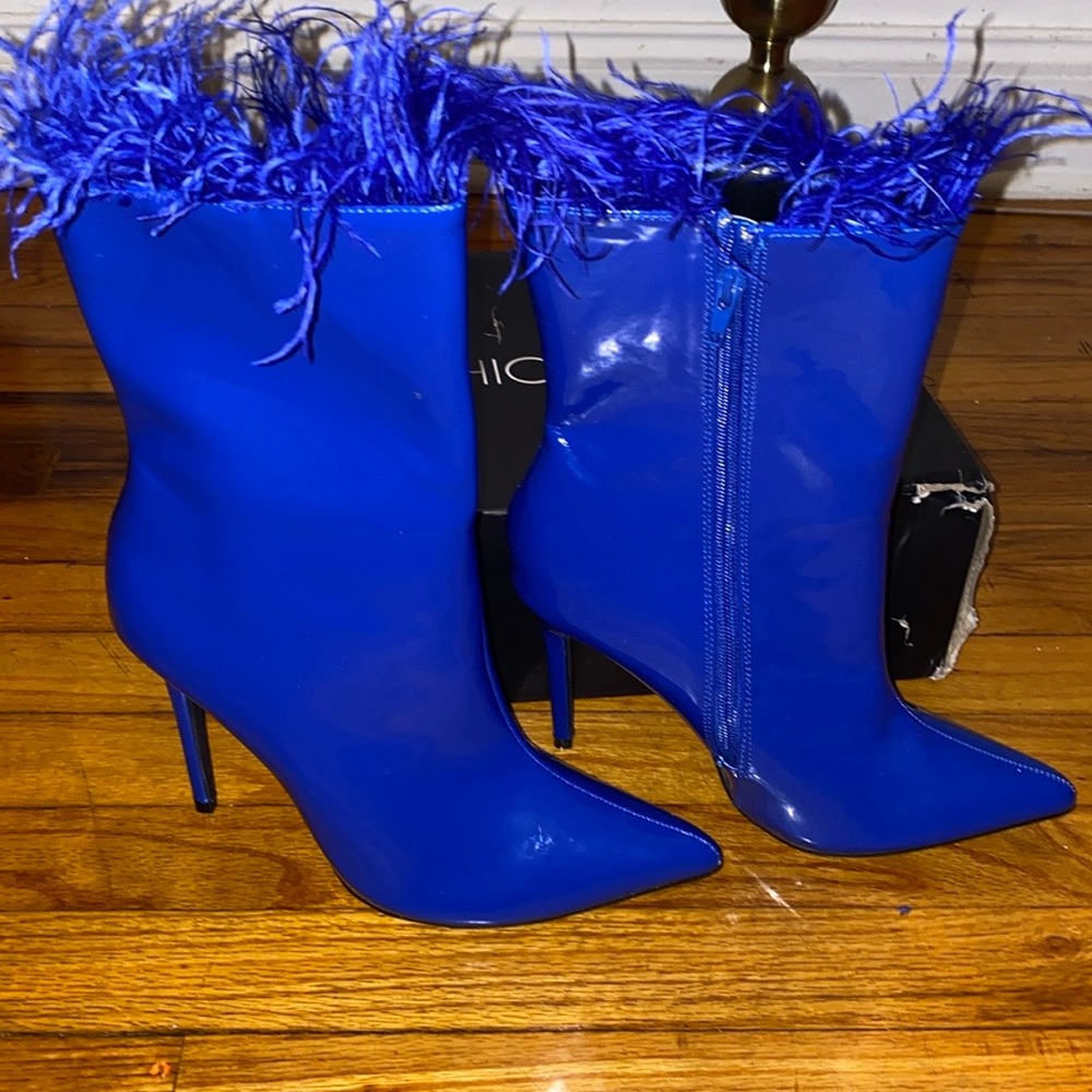 Fashion Nova Royal Blue Low Top Boots
